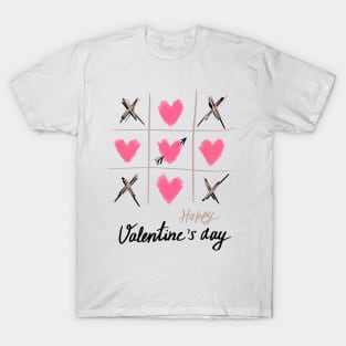 Minimalist Valentine's Day. Romantic design. T-Shirt